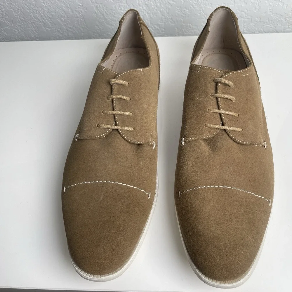 Stacey Adam's Sandstone Suede Leather Oxfords Men's 12M New W/O Tags